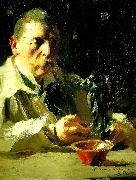 Anders Zorn sjalvportratt med faun och nymf oil painting artist